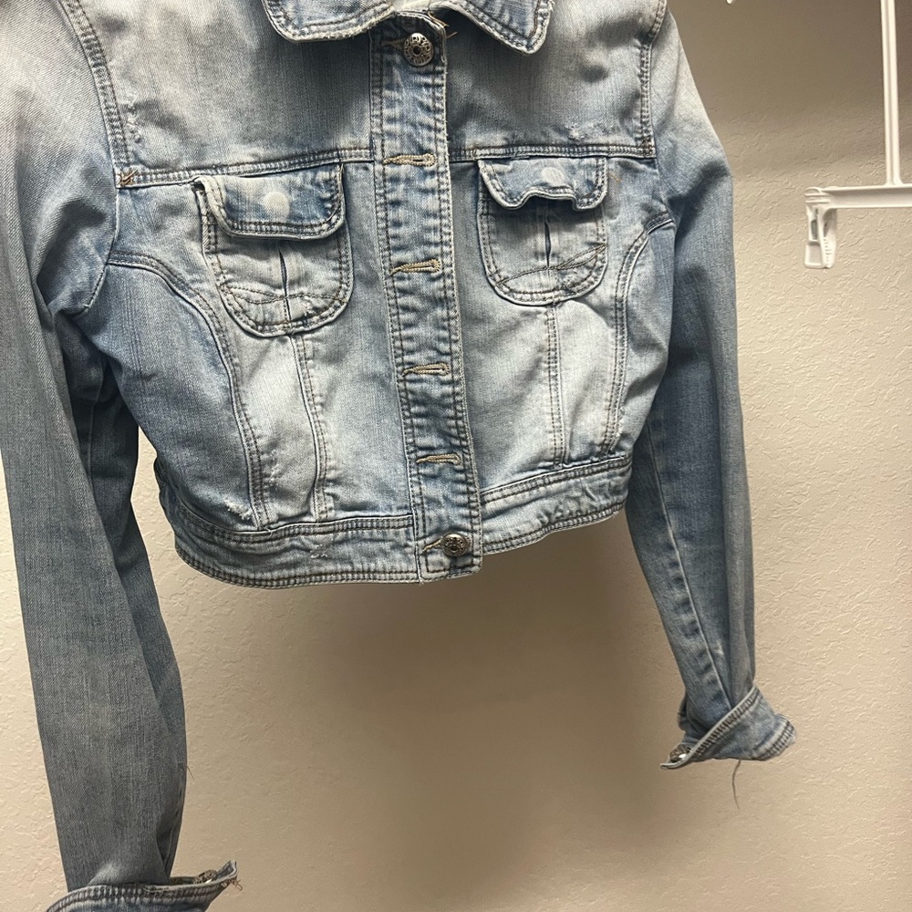 Bershka Light Blue Denim Collection Jacket,short